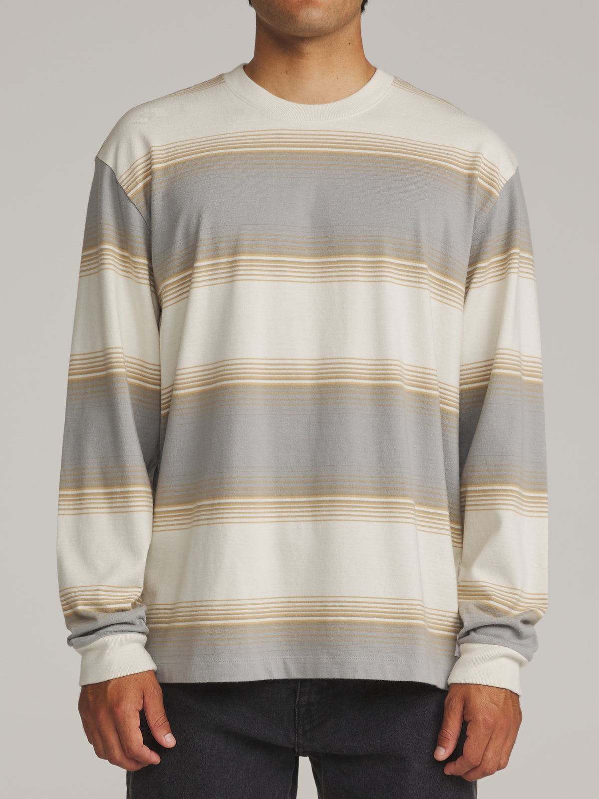 Katin Sunset Box Fit Ls Tee in Vapor - worn on model, front