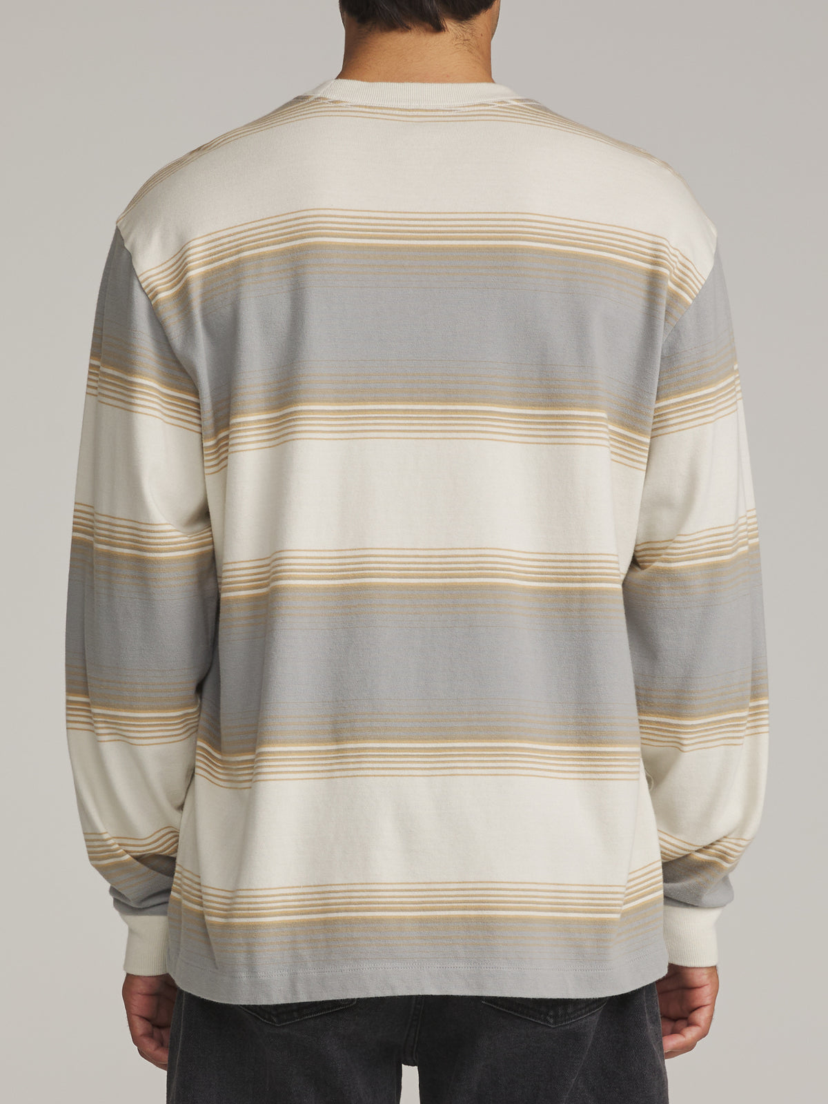 Katin Sunset Box Fit Ls Tee in Vapor - worn on model, back