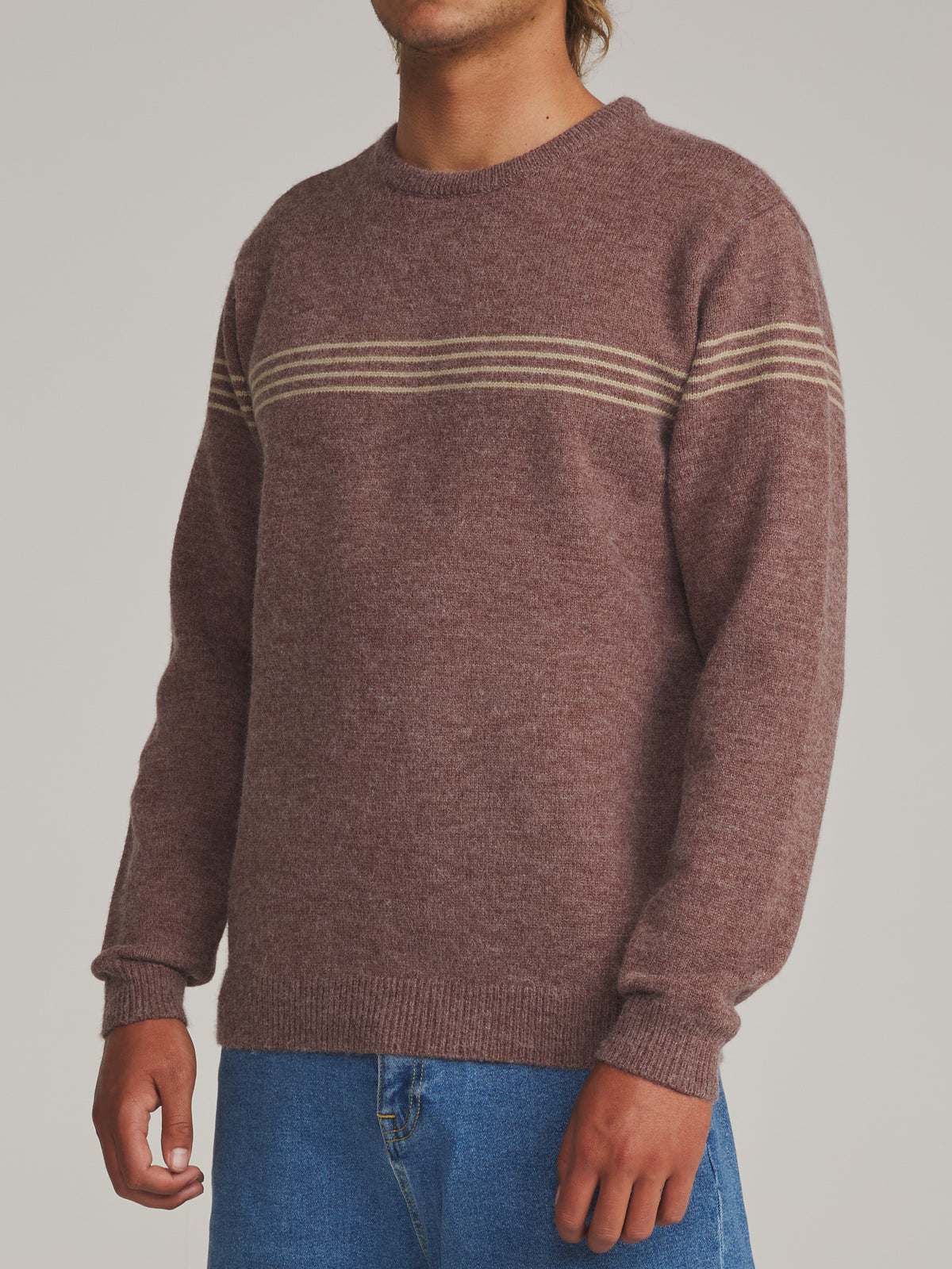 Katin Charles Sweater in French Roast - worn on model, side