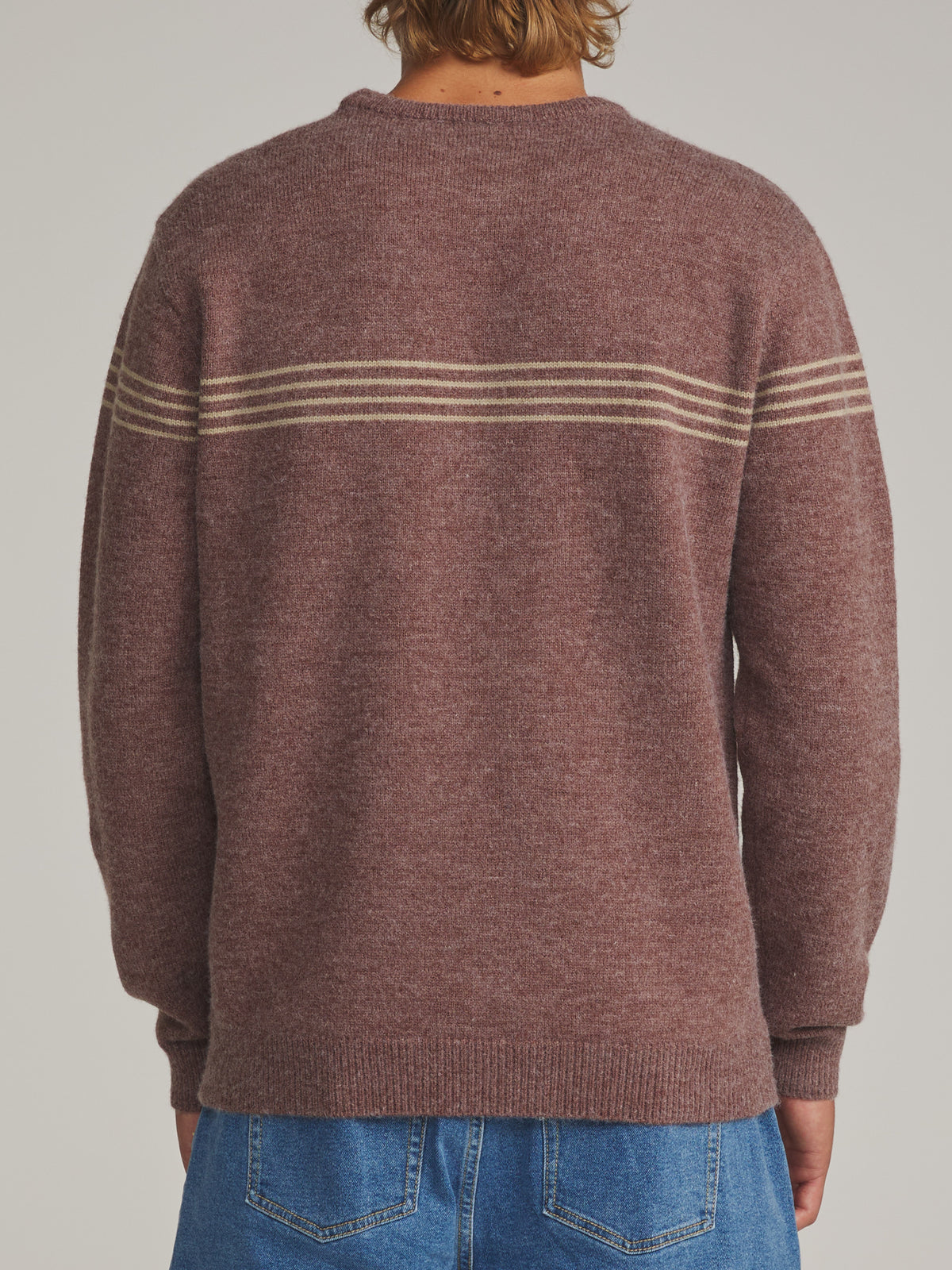 Katin Charles Sweater in French Roast - worn on model, back