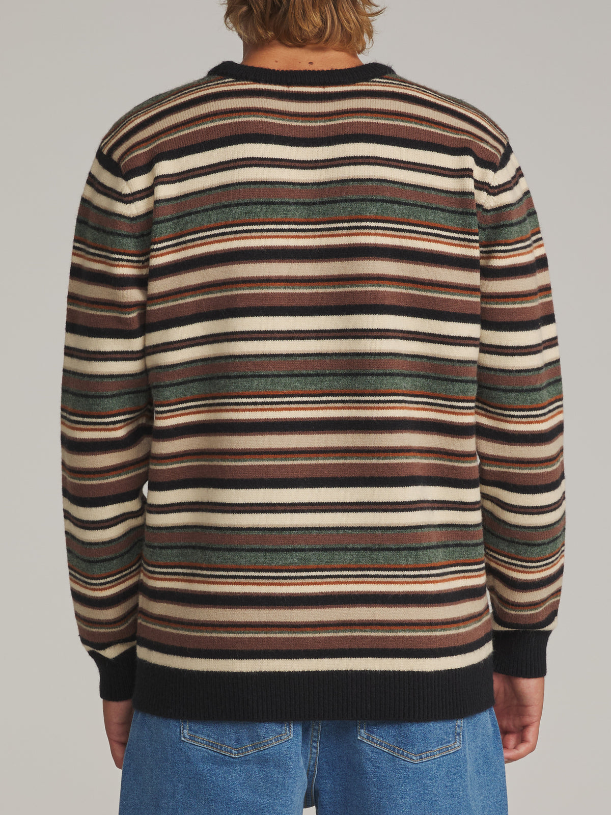 Katin Hitch Sweater in Black - worn on model, back