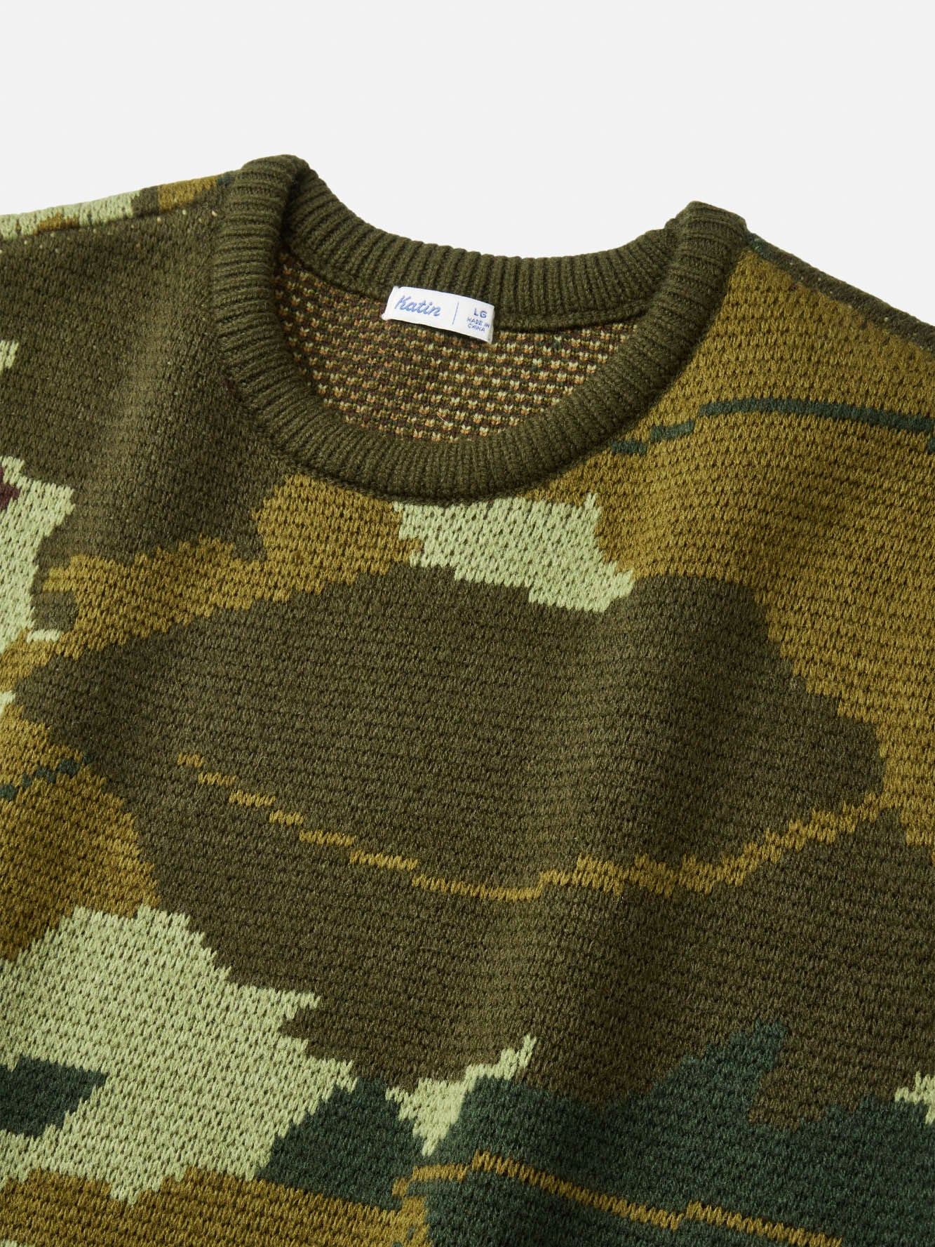 Katin fa26 sweaters mitchell sweater camo ecom flat lay 03 detail v2