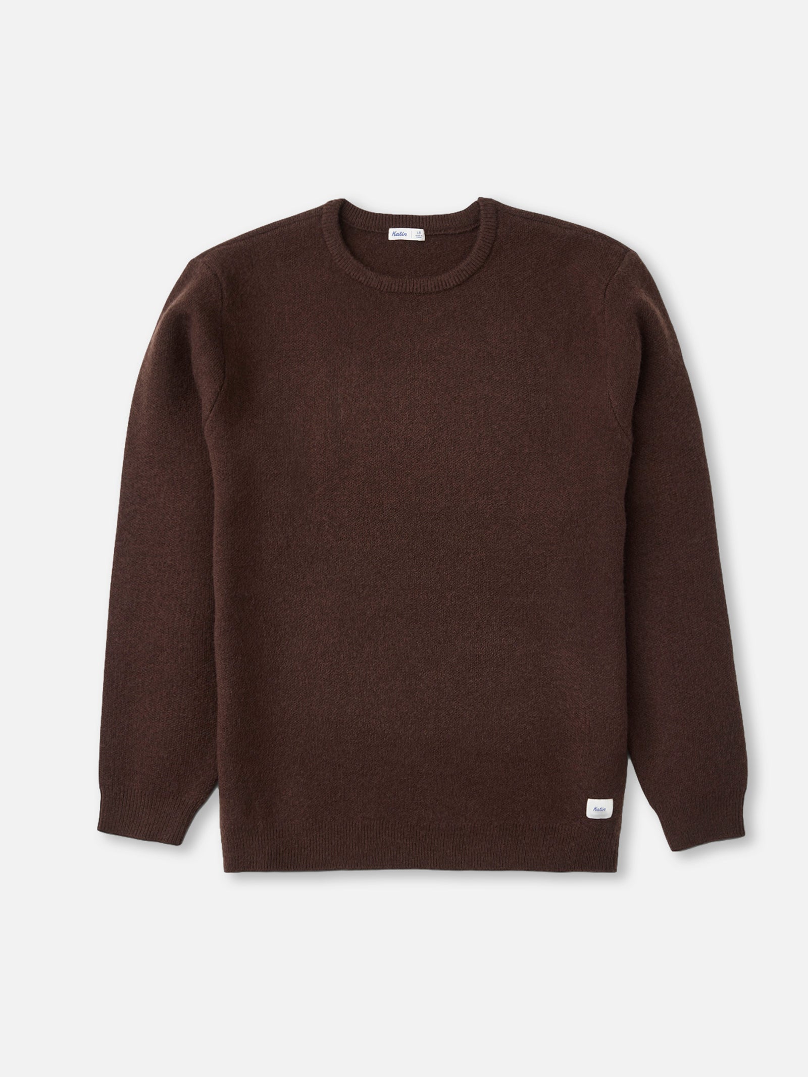Katin fa26 sweaters rivers sweater brown ecom flat lay 01 front v2