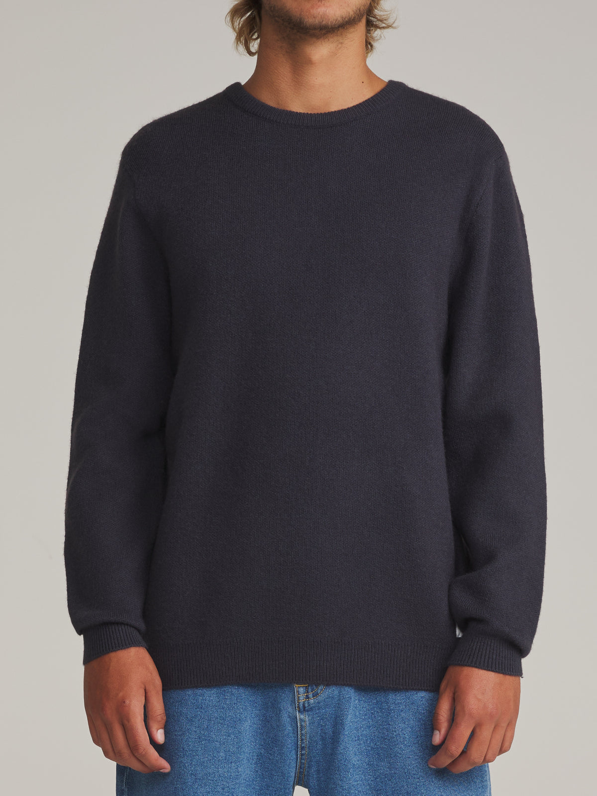 Katin Rivers Sweater in Polar Navy - worn on model, front