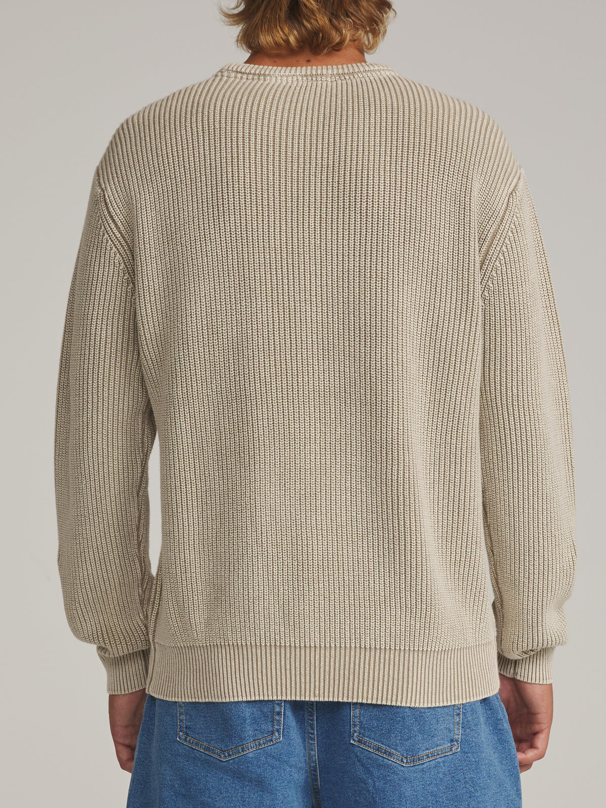 Katin Swell Sweater in Aluminum - worn on model, back