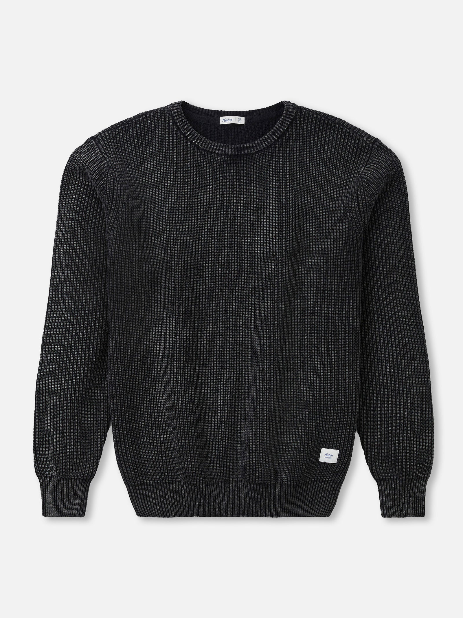 Katin fa26 sweaters swell sweater black wash ecom flat lay 01 front v2