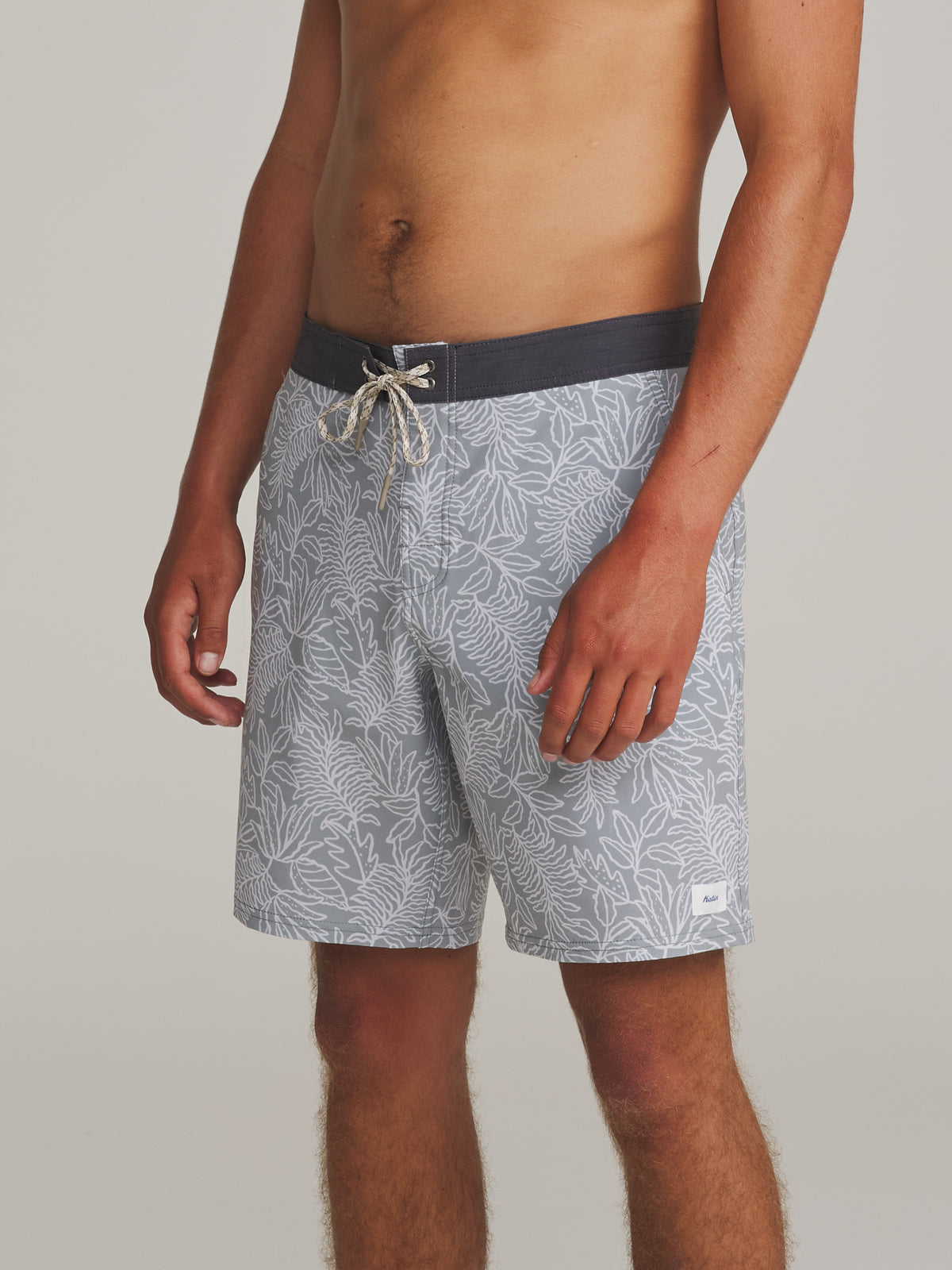 Katin Lush Hybrid Trunk in Gray - worn on model, side
