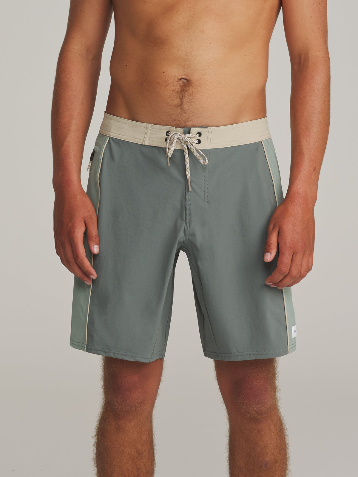 Katin Otg Archer Surf Trunk in GRAPHITE - worn on model, front