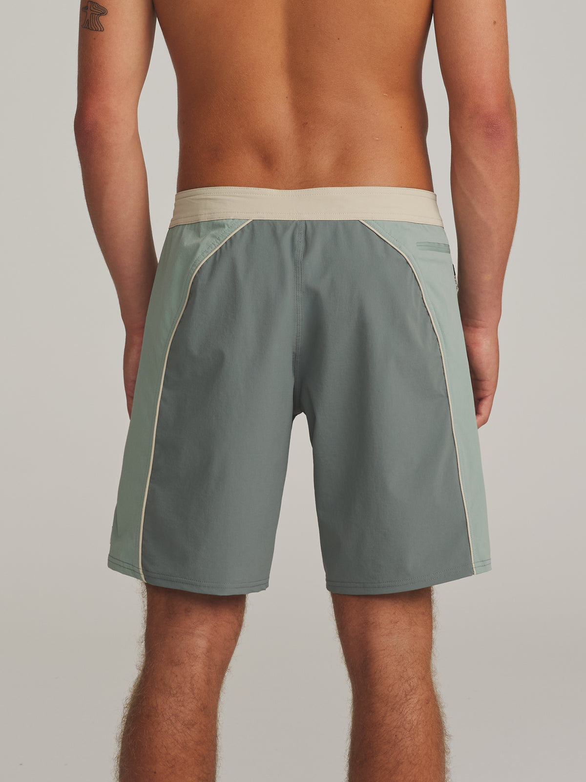 Katin Otg Archer Surf Trunk in GRAPHITE - worn on model, back