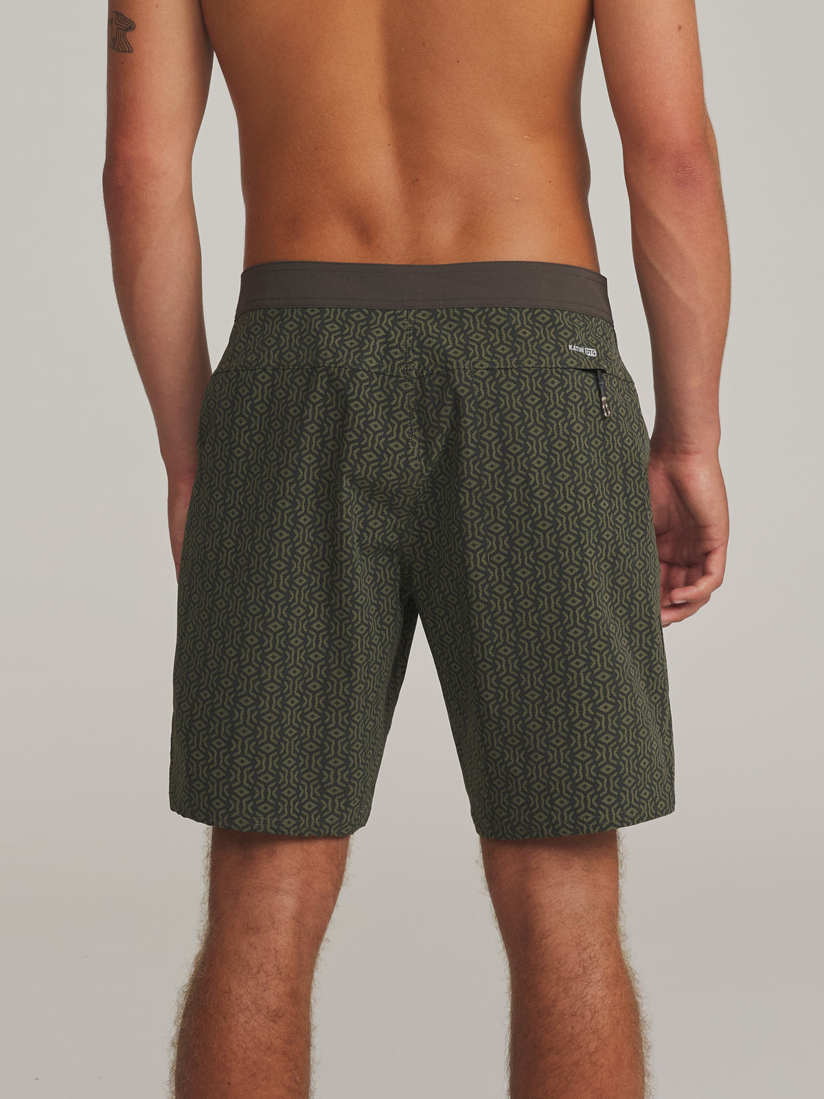 Katin Otg Villager Trunk in Black - worn on model, back