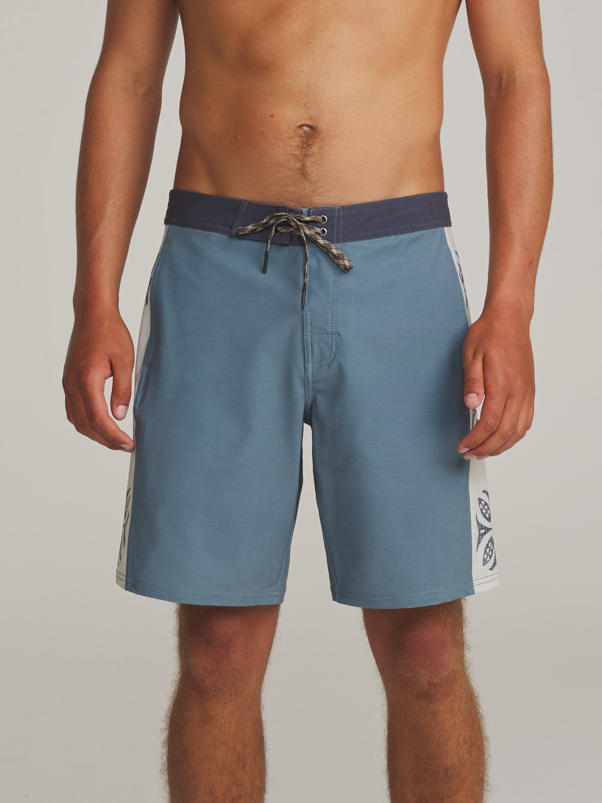 Katin Stowaway Hybrid Trunk in Tempest Blue - worn on model, front