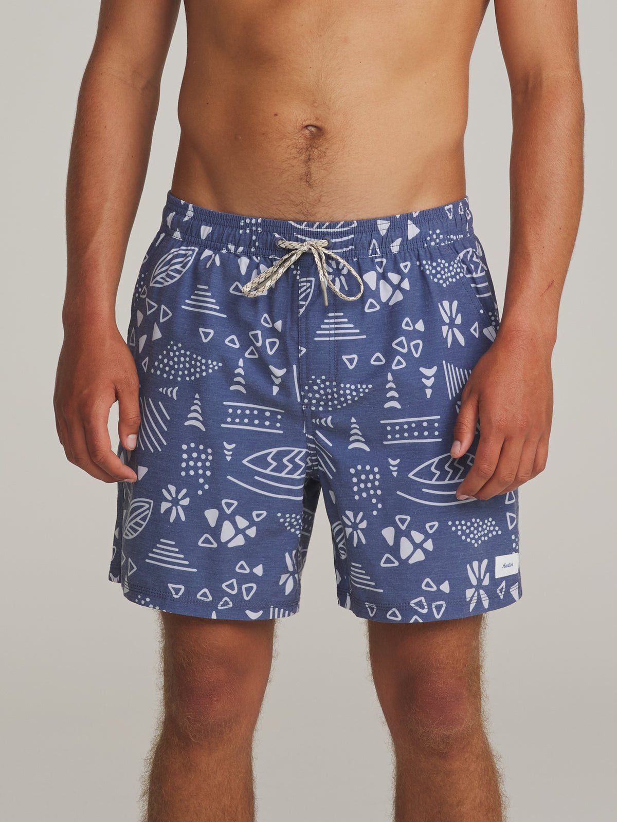 Katin Wind Volley in Blue - worn on model, front