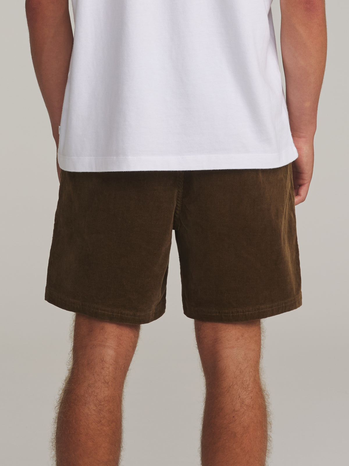 Katin Cord Local Short in BROWN - worn on model, back