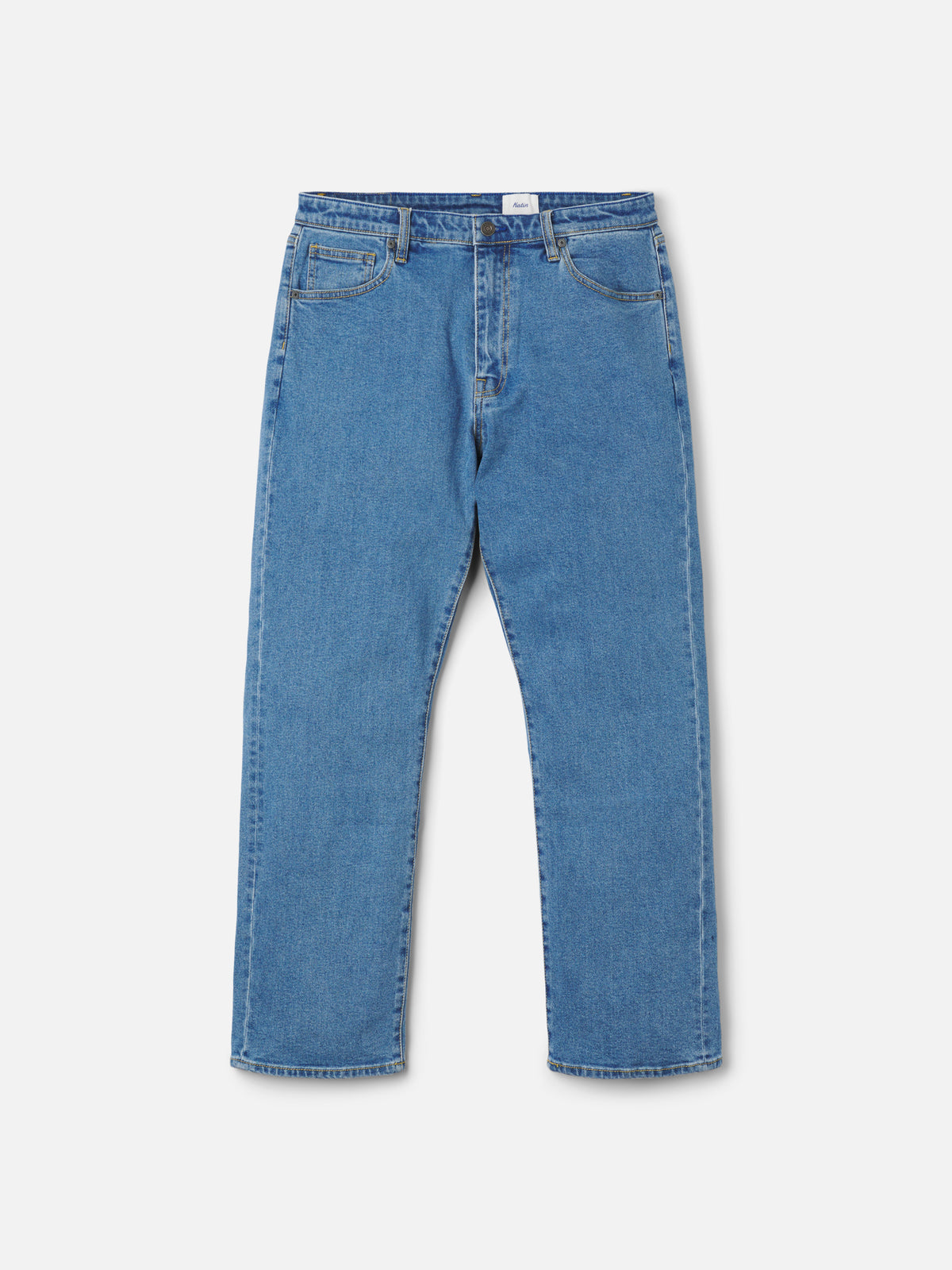 Katin George 64 Relaxed in Medium Indigo denim, flat, front #color_medium indigo