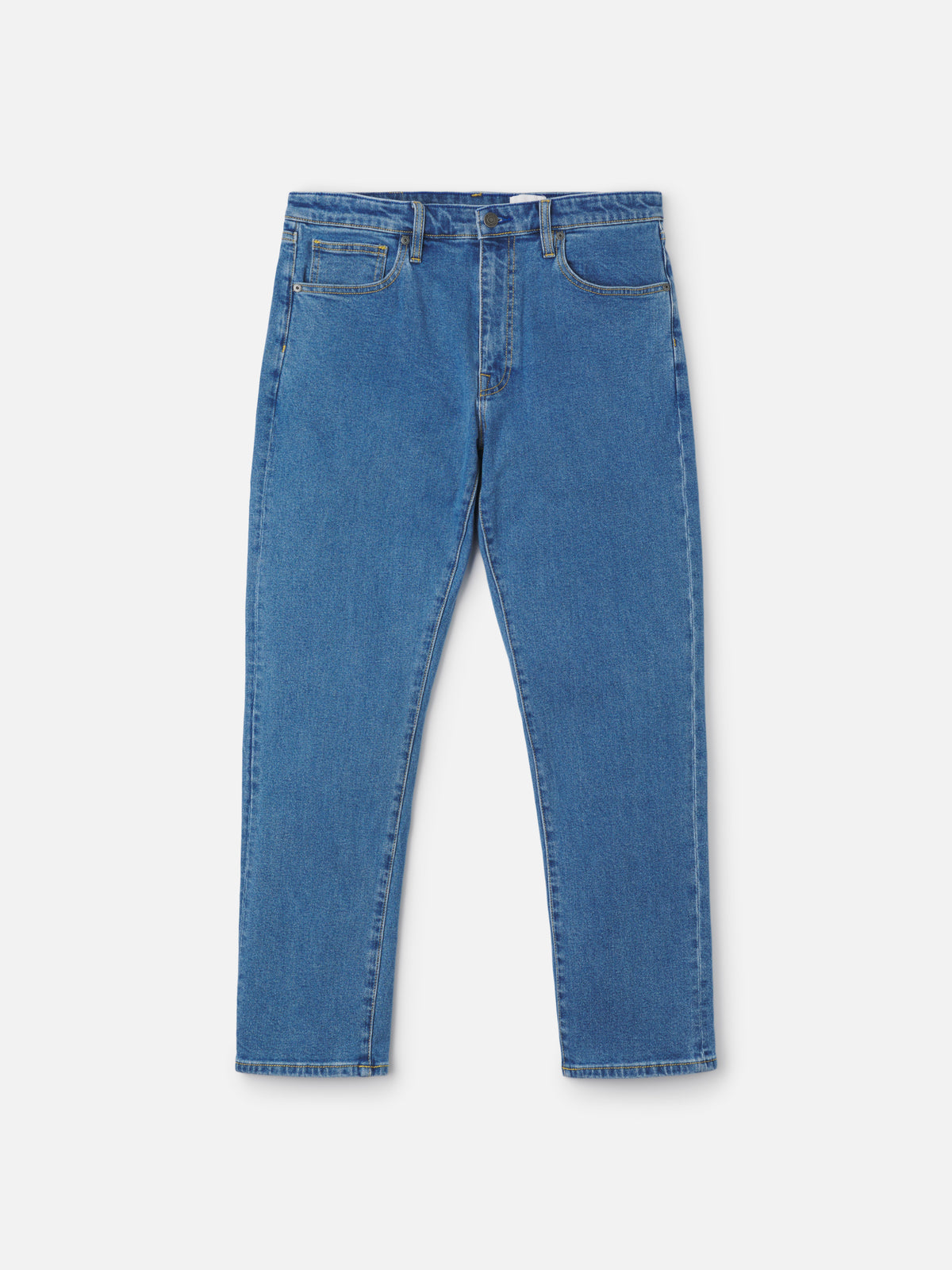 Katin Ren 57 Classic Straight in Medium Indigo denim, flat, front #color_medium indigo