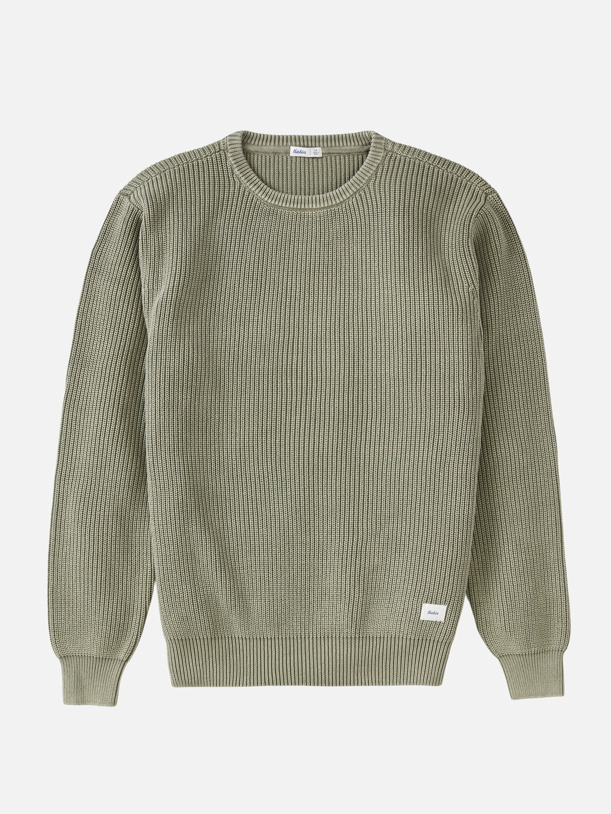 Katin Swell Sweater in Moss, flat, front #color_moss