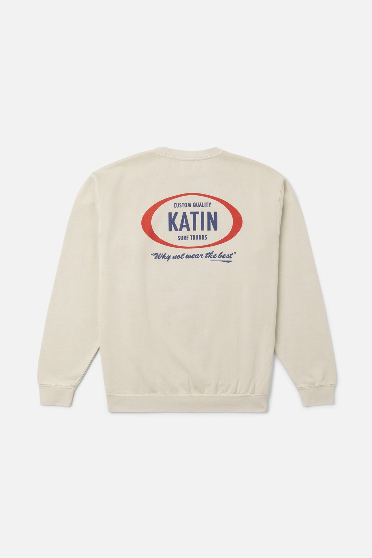 Katin Campo Crew in Pelican Vintage Wash, flat, back #color_pelican vintage wash