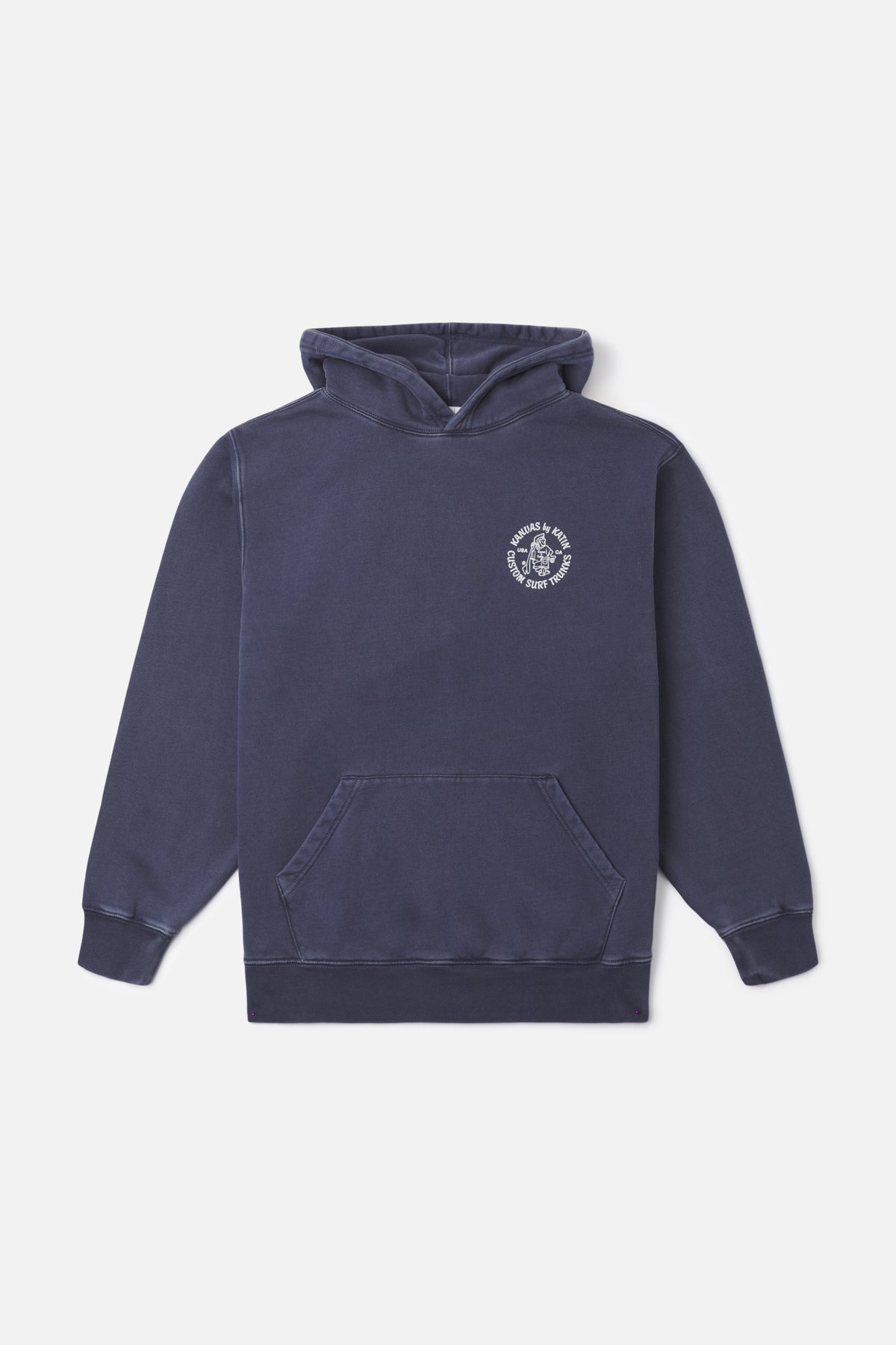 Katin Mark Hood in Washed Blue Vintage Wash, flat, front #color_washed blue vintage wash