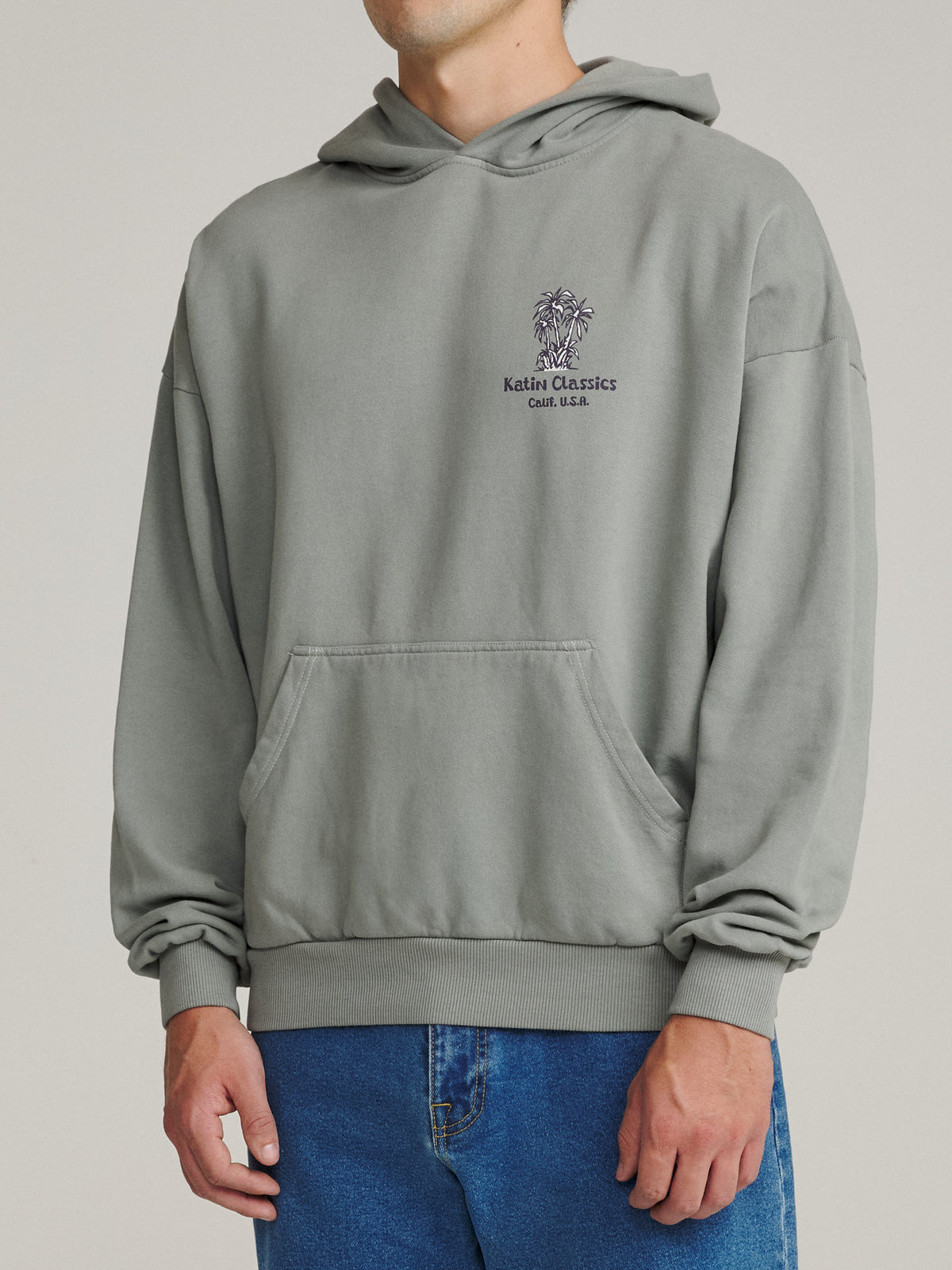 Katin Vine Hood in Graphite Vintage Wash, on model, side #color_graphite vintage wash