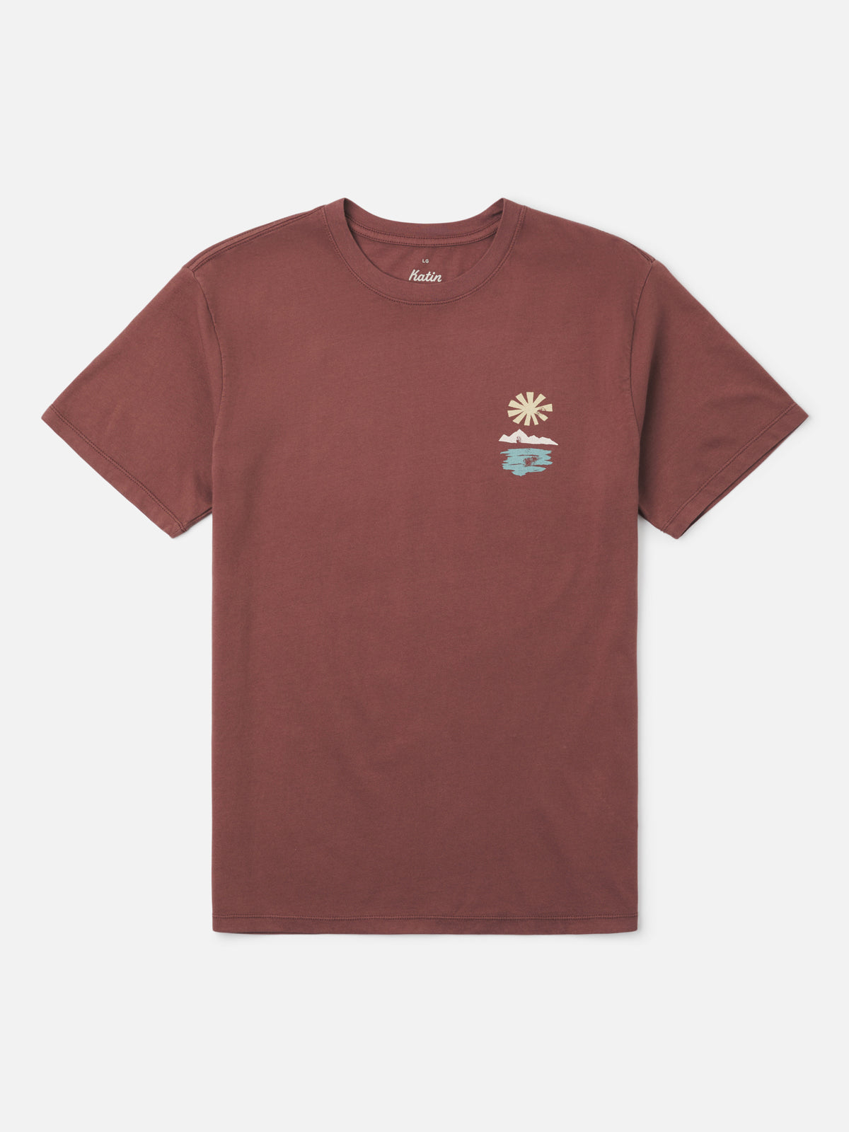 Katin Cascade Tee in French Roast Vintage Wash, flat, front #color_french roast vintage wash