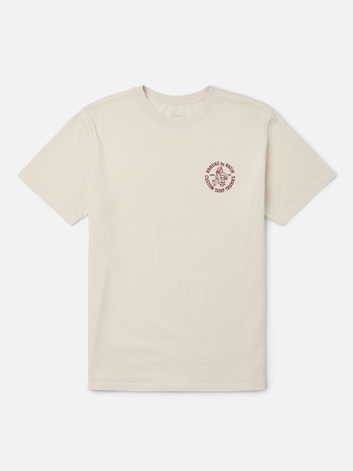 Katin Mark Tee in Vintage White midweight jersey, flat, front #color_vintage white