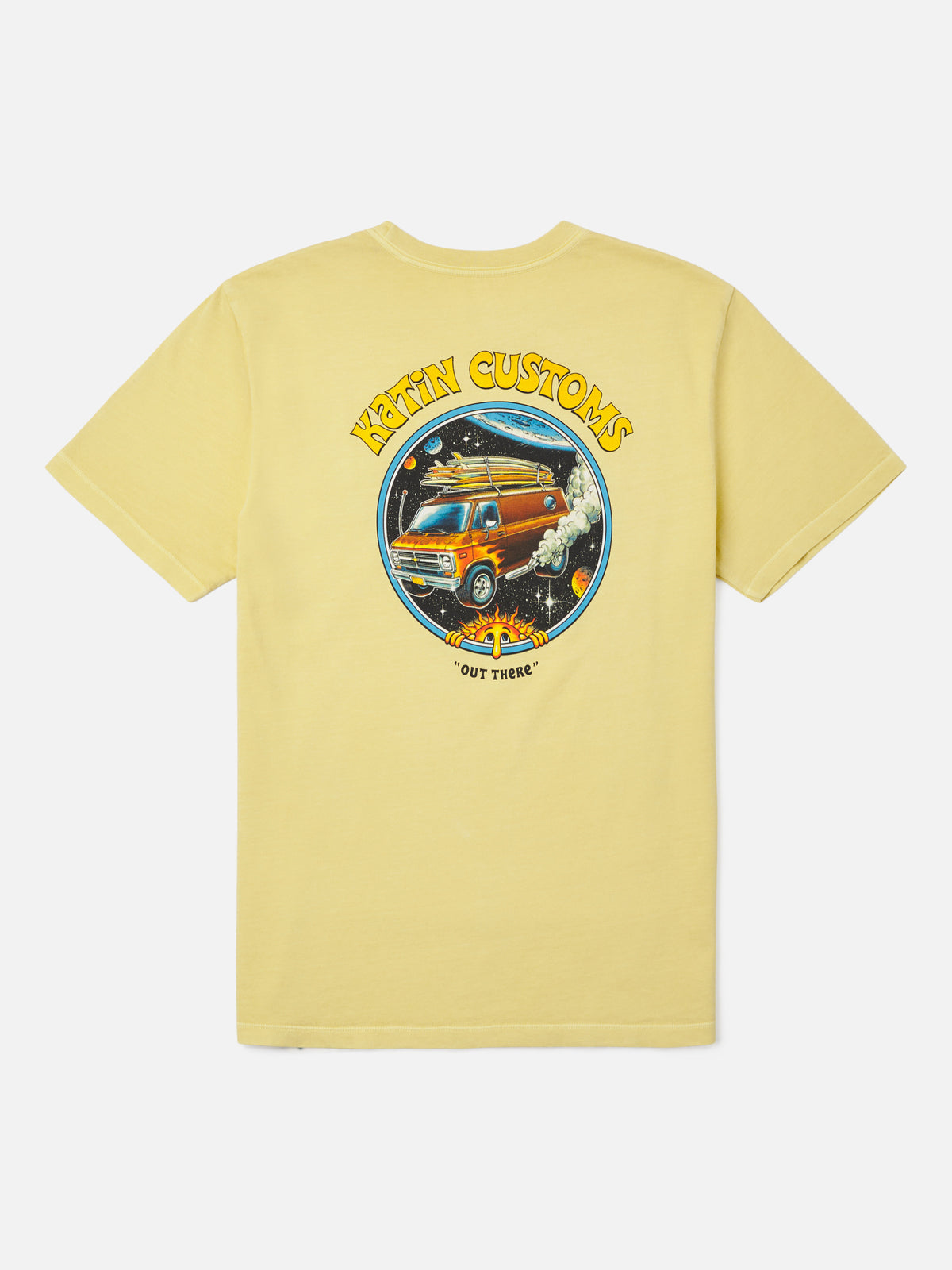Katin Vantasy Tee in Dusty Yellow Vintage Wash, flat, back #color_dusty yellow vintage wash