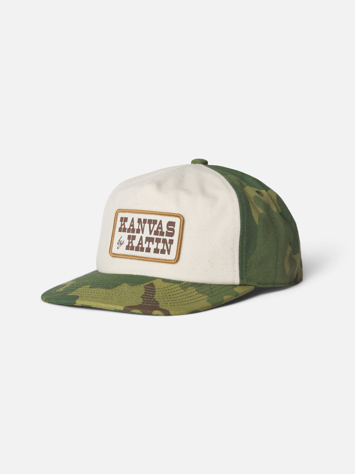 Katin Field Hat in Vintage White/Camo, flat, front #color_vintage white/camo