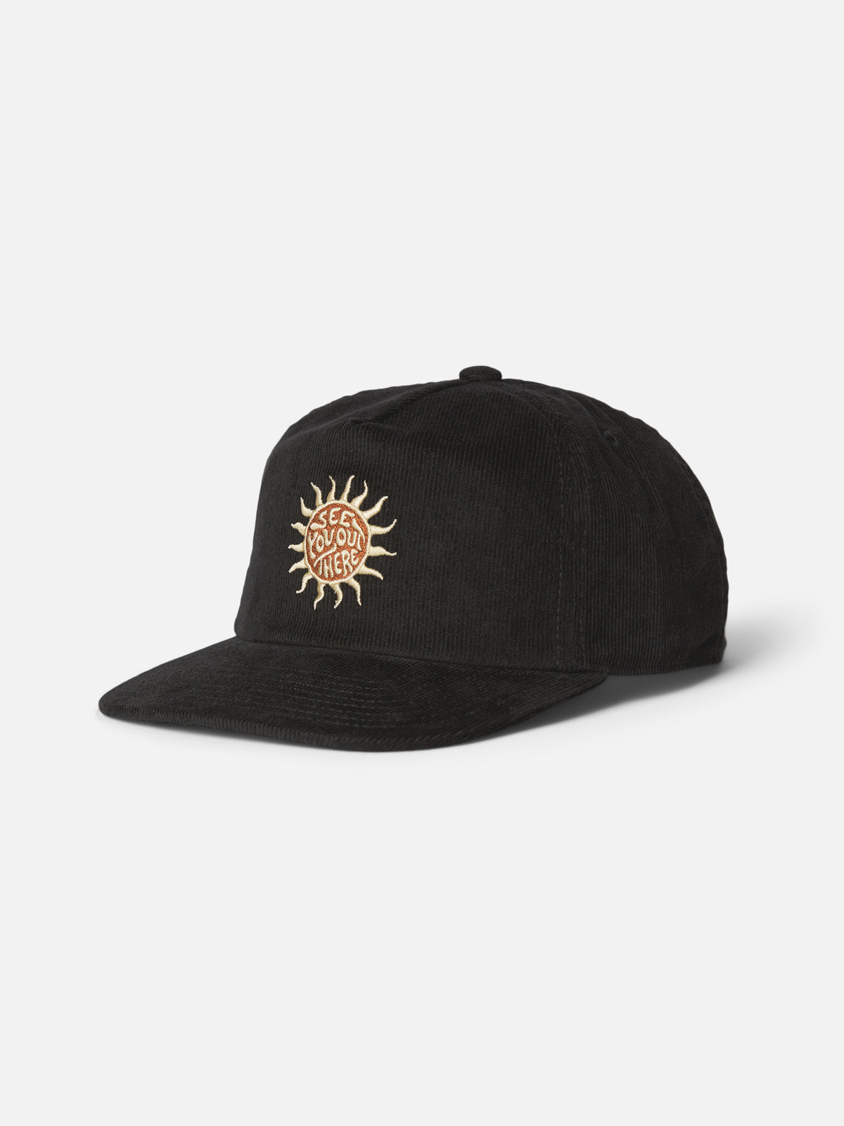 Katin Lumen Hat in Black 16 wale corduroy, flat, front #color_black