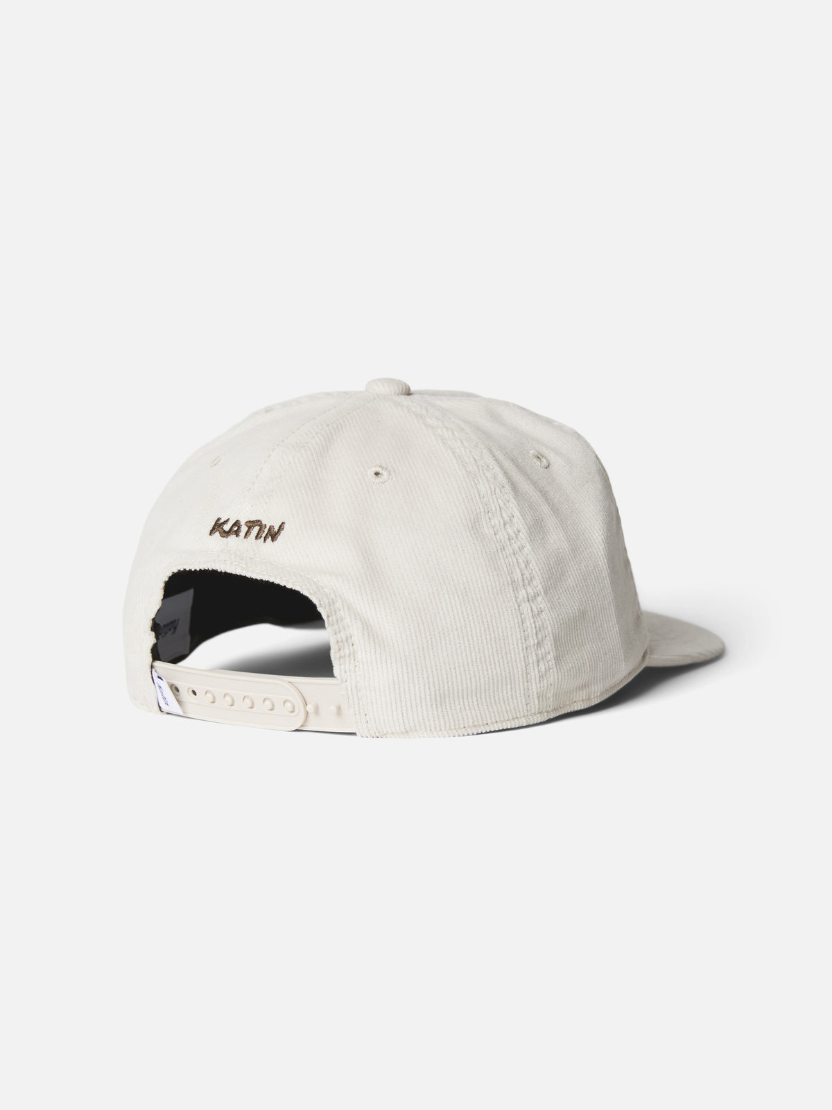 Katin Lumen Hat in Vintage White 16 wale corduroy, flat, back #color_vintage white