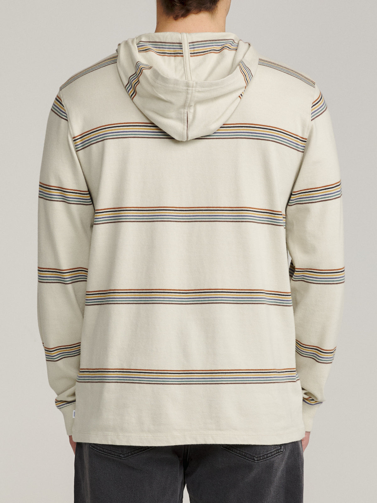 Katin Morris Hide Pullover in Birch heavyweight cotton jersey, on model, back #color_birch