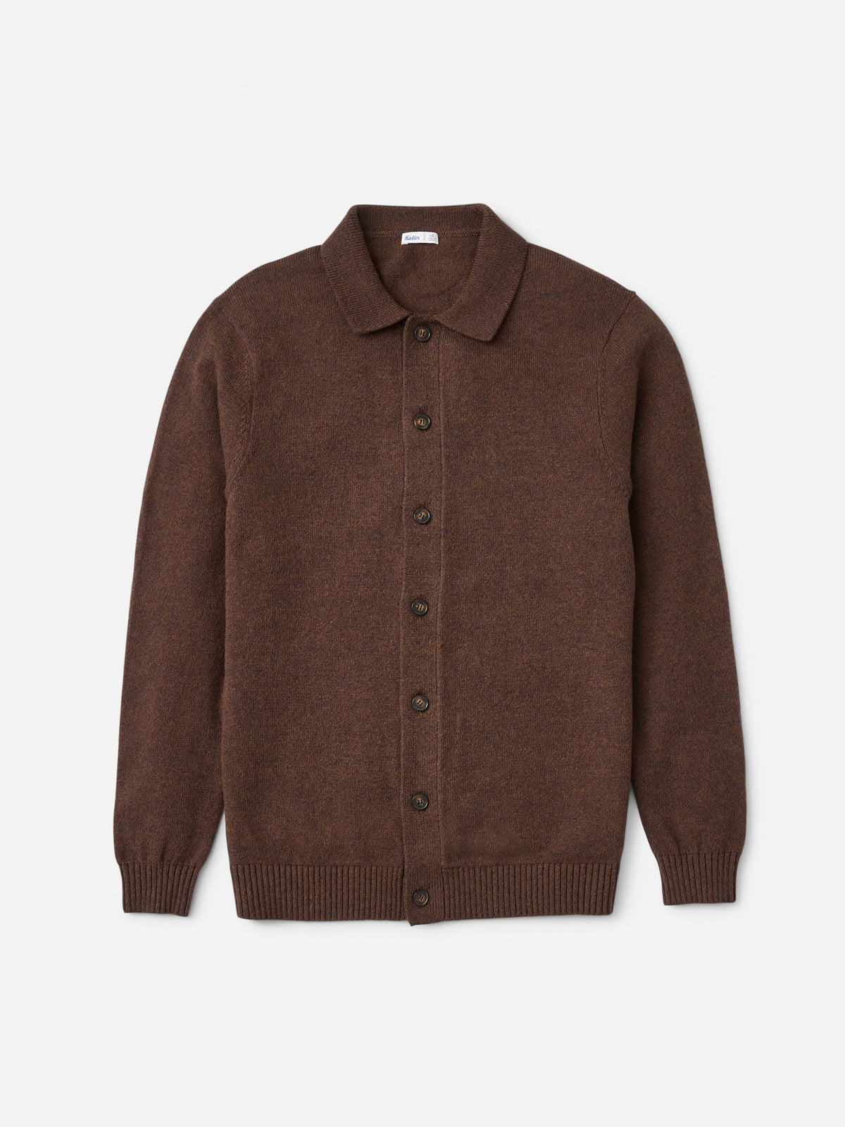 Katin Conor Sweater in Heather Brown, flat, front #color_heather brown