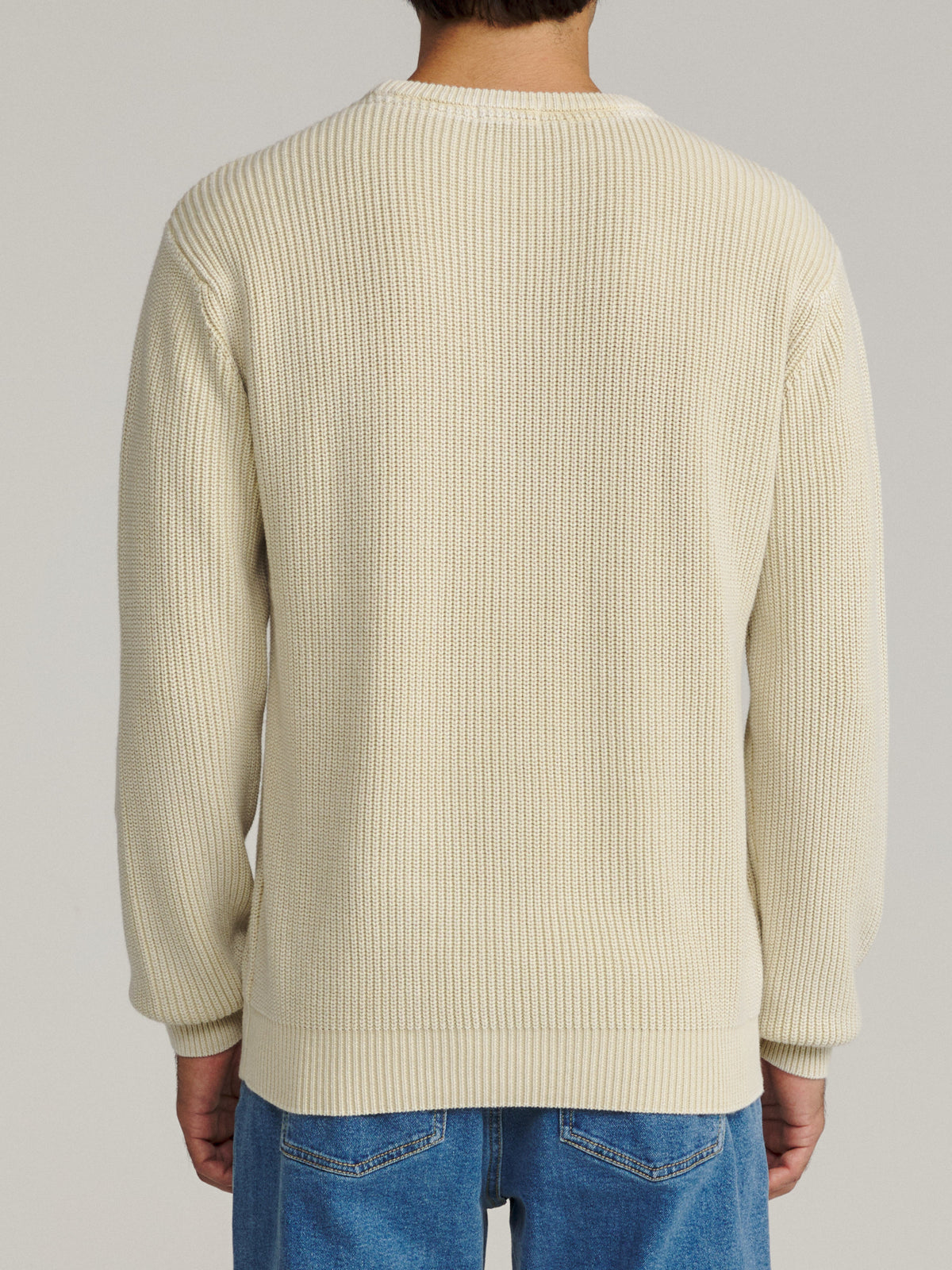 Katin Swell Sweater in Birch, on model, back #color_birch