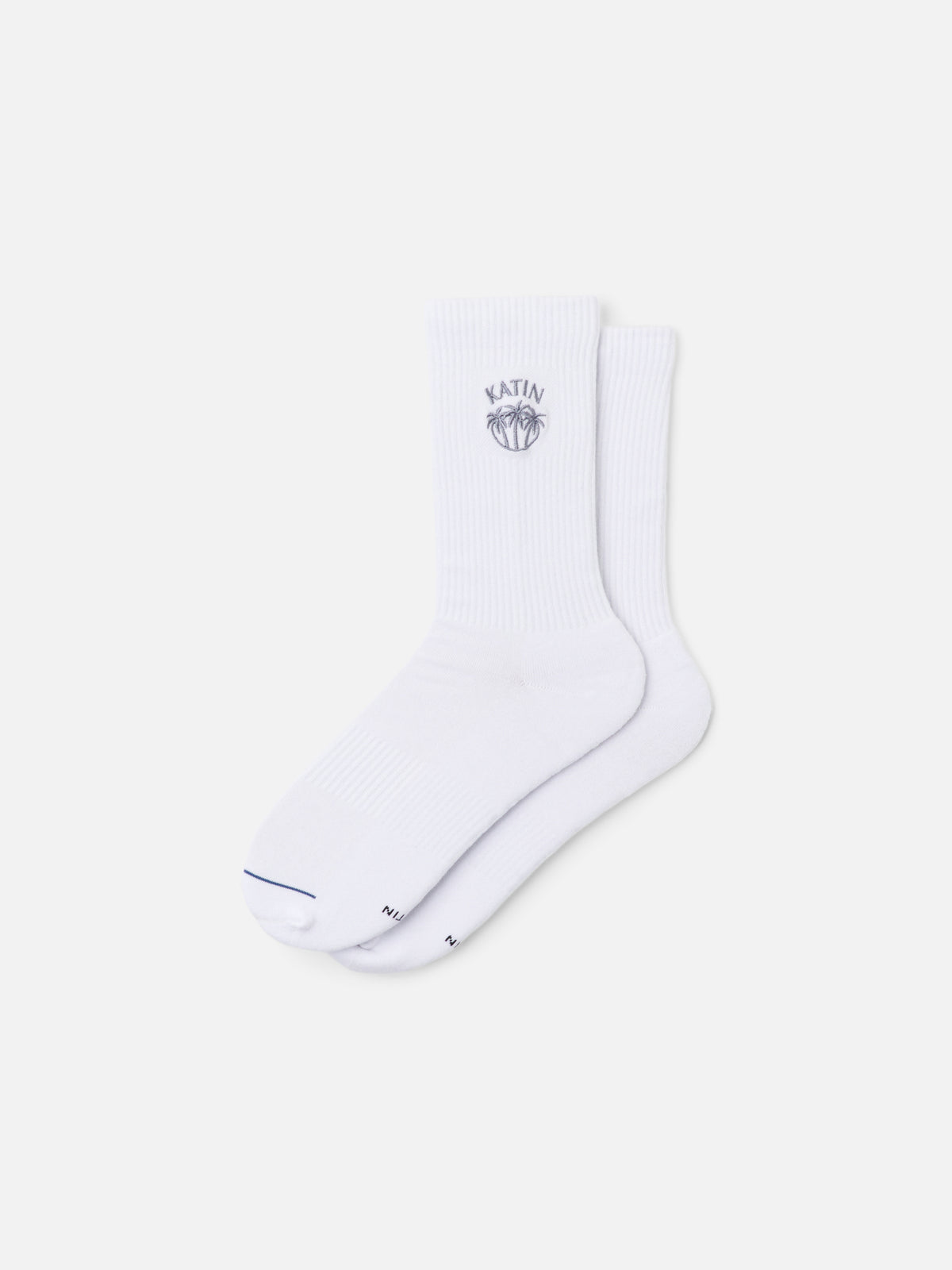 Katin Largo Sock in White terry cushioned footbeds #color_white