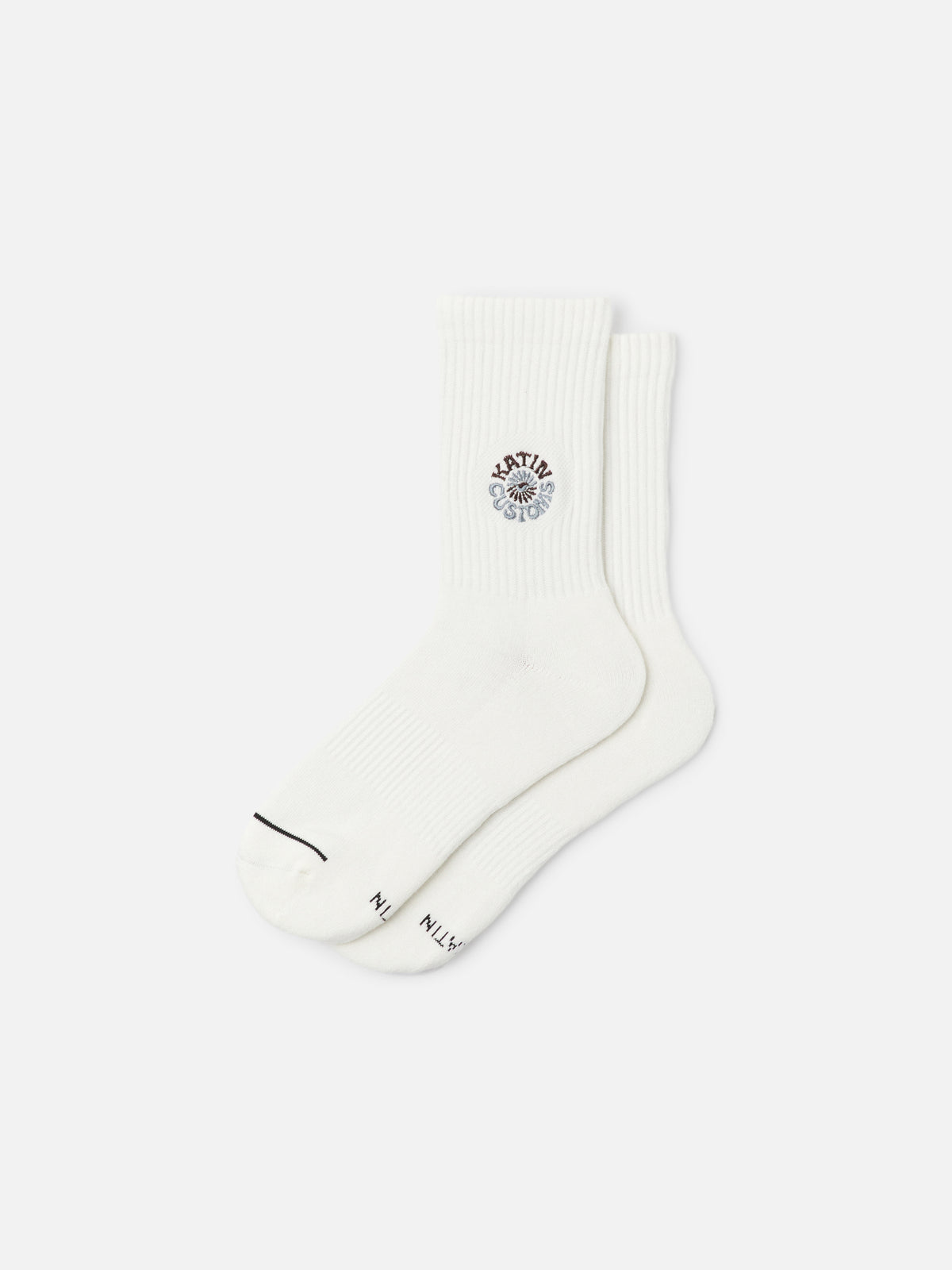 Katin Wilona Sock in Off White terry cushioned footbeds #color_off white
