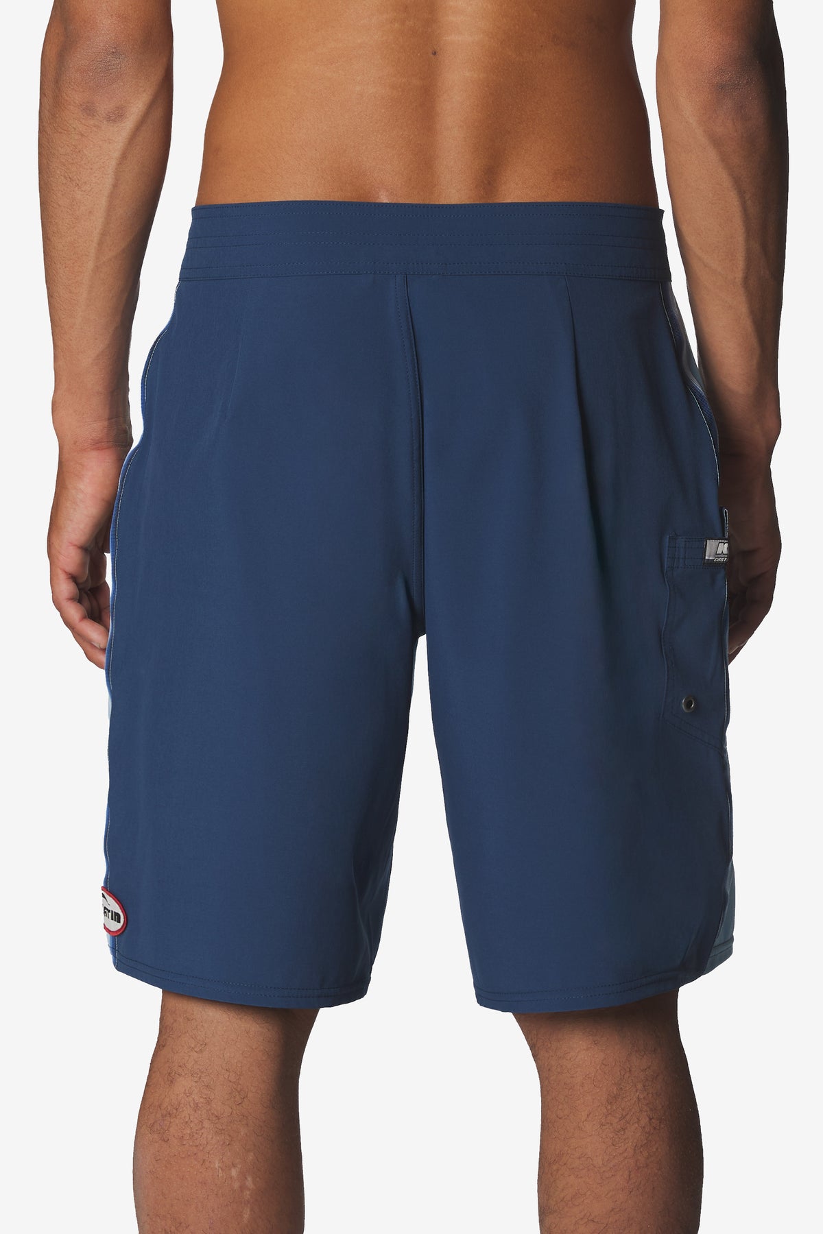 Katin Fade Surf Trunk in Royal, on model, back #color_royal