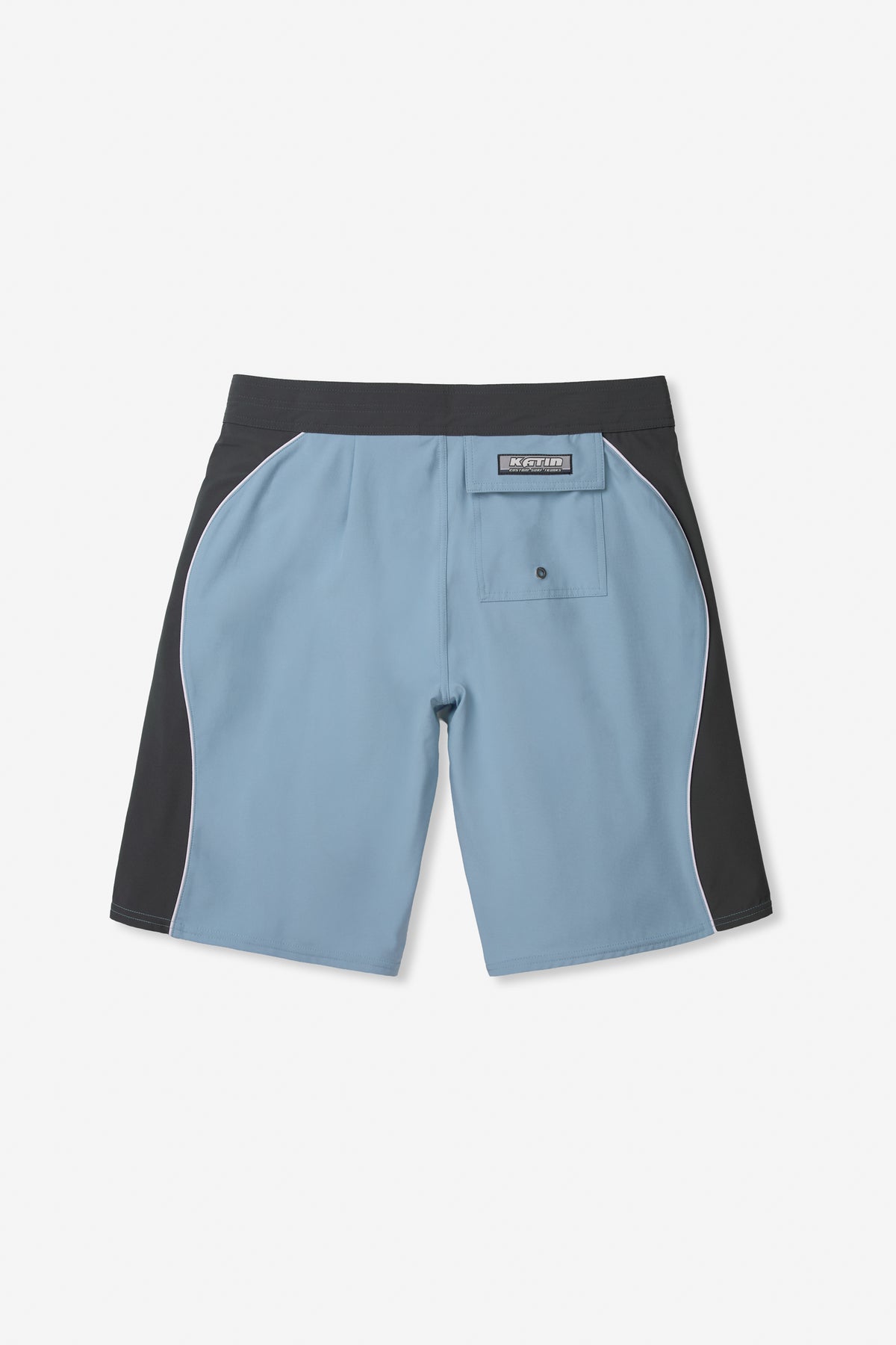 Katin Flow Surf Trunk in Sky Blue, flat, back #color_sky blue