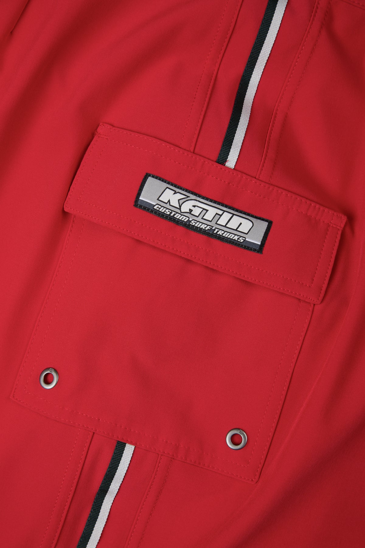 Katin One Fifty One Surf Trunk in Red, detail 3 #color_red