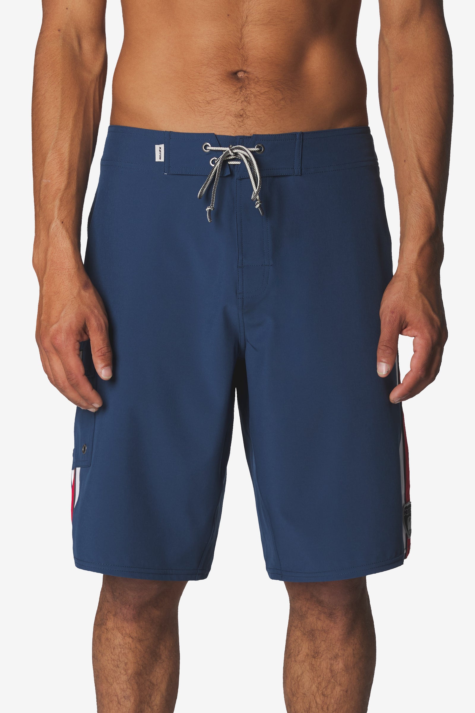 Katin su26 track surf trunk navy on model front_1210a421 6a6b 4c01 bd91 0fca1f62110b