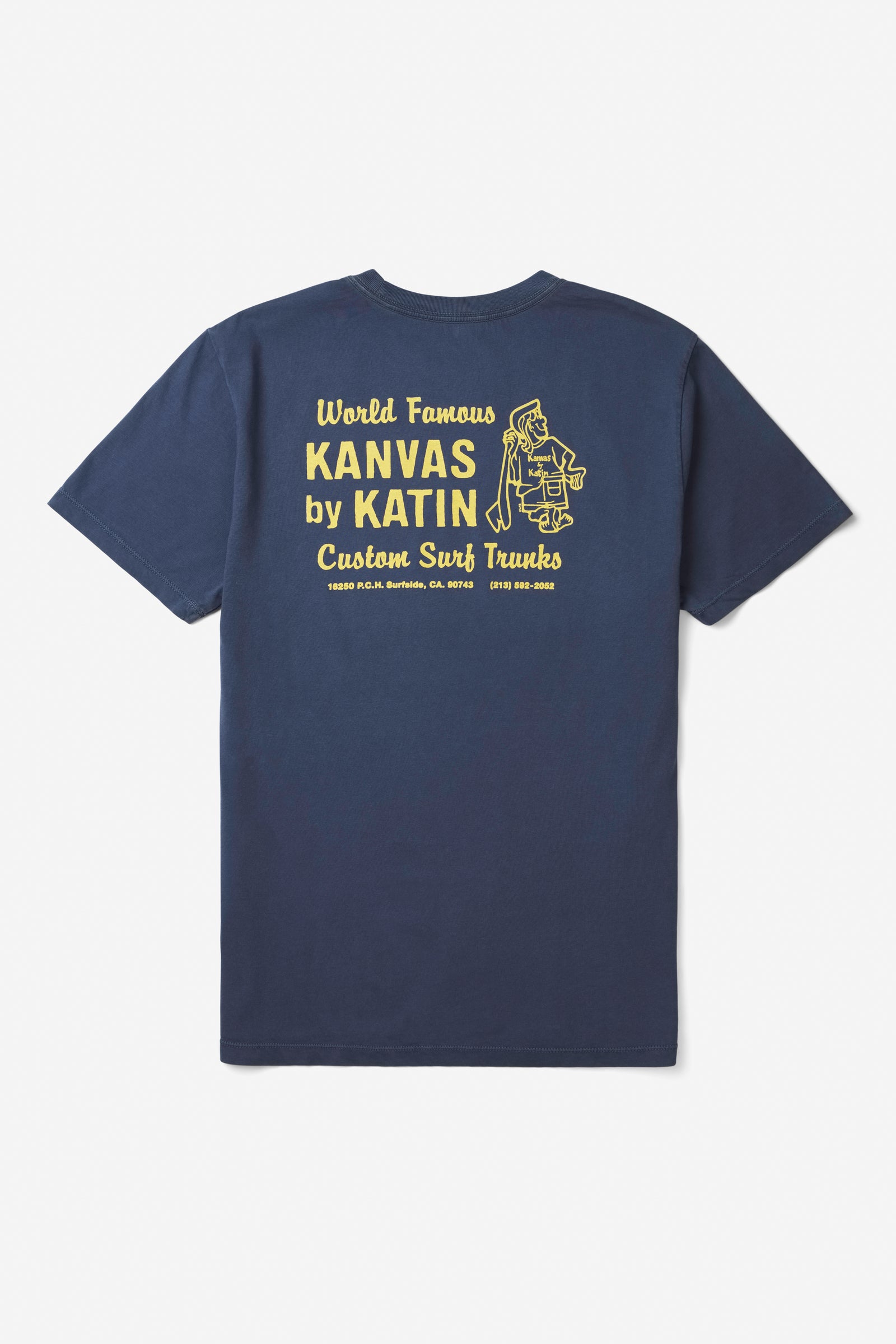 Katin su6 rag tee midnight tide vintage wash graphic ss tee flat lay back