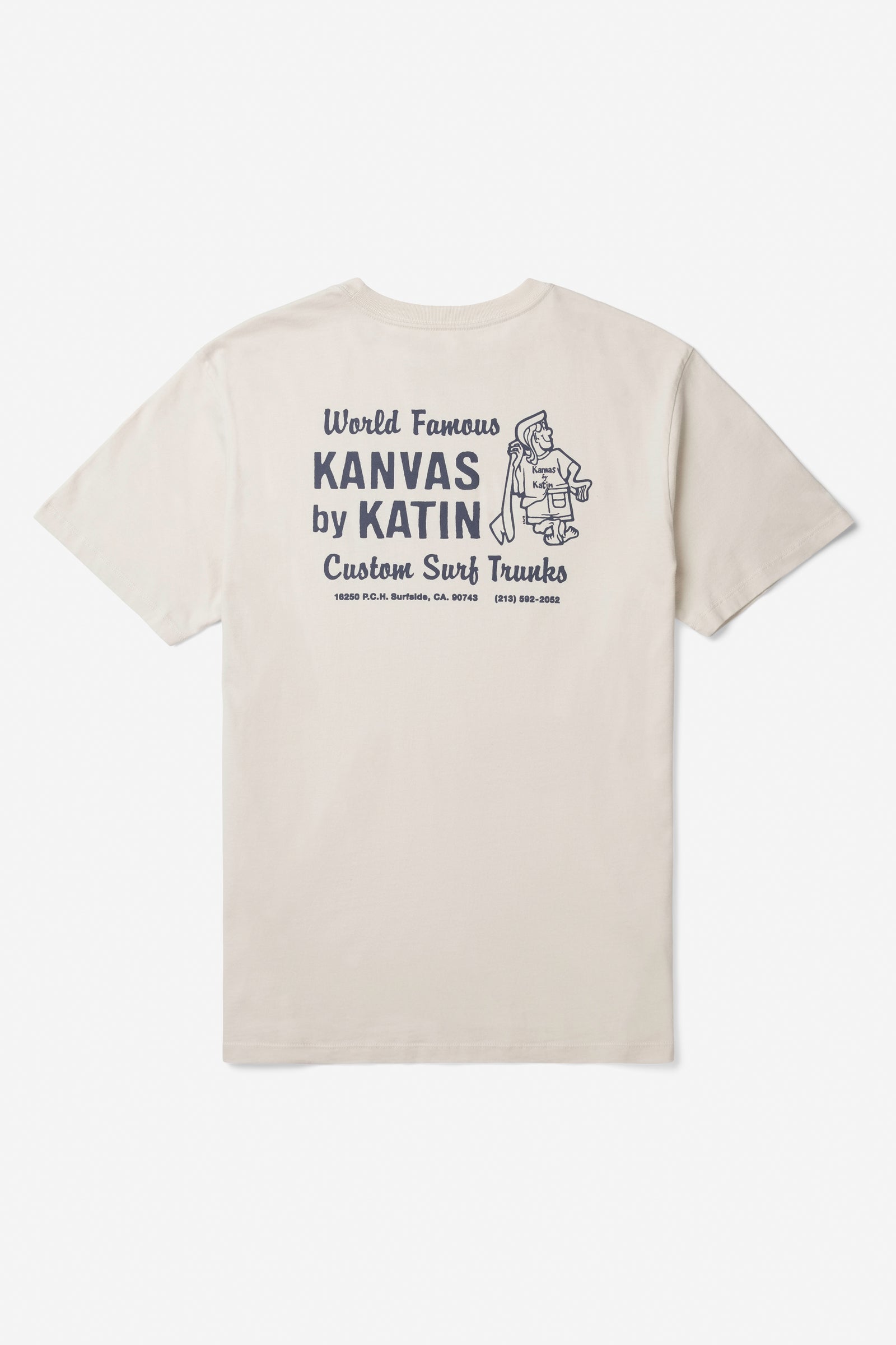 Katin su6 rag tee vintage white graphic ss tee flat lay back